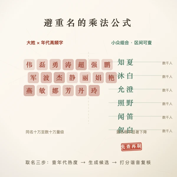 新生儿避重名取名