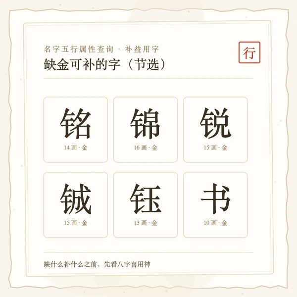 五行缺火用字表